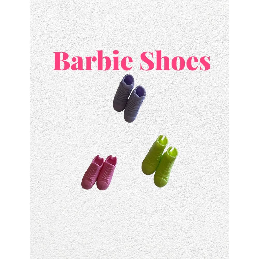 Set of 3 Pairs Of Barbie Doll Shoes